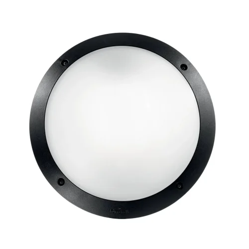 Настенный светильник уличный LUCIA-1 AP1 NERO Ideal Lux уличный IP66 чёрный 1 лампа, плафон чёрный в стиле современный E27
