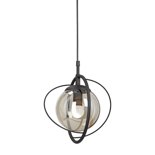 Светильник подвесной V2954-1/1S Vitaluce прозрачный 1 лампа, основание чёрное в стиле арт-деко  фото 4