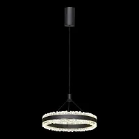 Светильник подвесной LED Hardin LSP-7433 Lussole прозрачный на 1 лампу, основание чёрное в стиле современный 