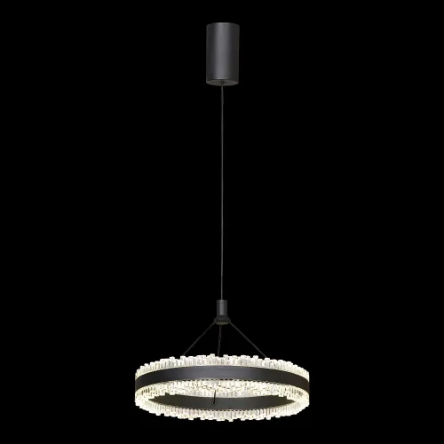 Светильник подвесной LED Hardin LSP-7433 Lussole прозрачный на 1 лампу, основание чёрное в стиле современный 