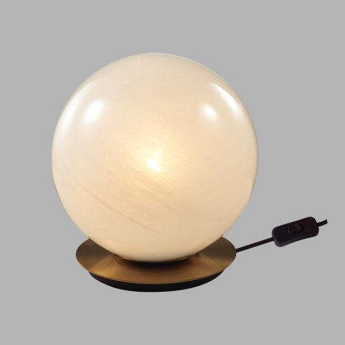 Настольная лампа Magia 7109/1TL Odeon Light белая на 1 лампу, основание белое металл в стиле хай-тек шар фото 4