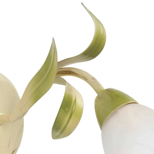 Бра V1535/1A Vitaluce белый на 1 лампу, основание бежевое в стиле флористика фото 2 Бра V1535/1A Vitaluce белый на 1 лампу, основание бежевое в стиле флористика фото 2