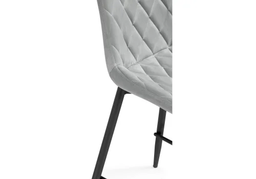 Полубарный стул Баодин К светло-серый / черный 511152 Woodville, серый/велюр, ножки/металл/чёрный, размеры - ****500*620 фото 6
