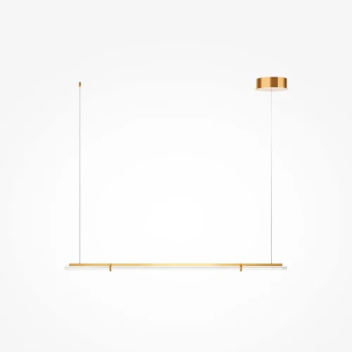 Светильник подвесной LED Plume MOD340PL-L20BS3K Maytoni прозрачный на 1 лампу, основание латунь в стиле современный минимализм линейный фото 9