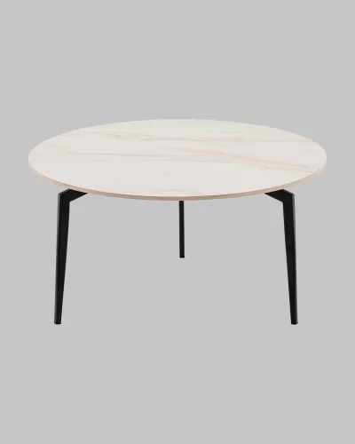 Журнальный столик Aliara, светлая керамика, столешница УТ000041396 Stool Group столешница белая из керамика фото 4