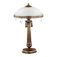 Настольная лампа Roma ROM-LG-1(P) Kutek белая 1 лампа, основание бронзовое металл в стиле классический 