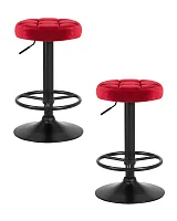 Табурет барный набор 2 шт. SET-2 5008_BlackBase-LM BRUNO BLACK, цвет сиденья бордовый велюр (MJ9-43), цвет основания черный Dobrin, /велюр, ножки/металл/чёрный, размеры - 610*830***360*360 Табурет барный набор 2 шт. SET-2 5008_BlackBase-LM BRUNO BLACK, цвет сиденья бордовый велюр (MJ9-43), цвет основания черный Dobrin, /велюр, ножки/металл/чёрный, размеры - 610*830***360*360
