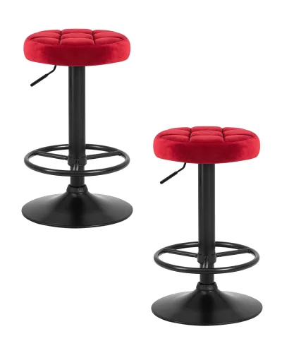 Табурет барный набор 2 шт. SET-2 5008_BlackBase-LM BRUNO BLACK, цвет сиденья бордовый велюр (MJ9-43), цвет основания черный Dobrin, /велюр, ножки/металл/чёрный, размеры - 610*830***360*360 Табурет барный набор 2 шт. SET-2 5008_BlackBase-LM BRUNO BLACK, цвет сиденья бордовый велюр (MJ9-43), цвет основания черный Dobrin, /велюр, ножки/металл/чёрный, размеры - 610*830***360*360