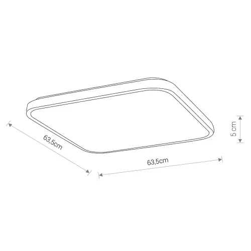 Светильник потолочный Agnes Square Pro 10994-NW Nowodvorski белый на 1 лампу, основание белое в стиле современный квадратный фото 6
