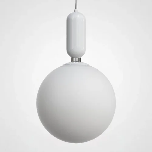Светильник подвесной Parachilna 179985-22 ImperiumLoft белый 1 лампа, основание белое в стиле современный молекула шар