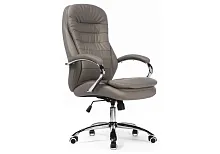 Компьютерное кресло Tomar серое 1741 Woodville, серый/искусственная кожа, ножки/металл/хром, размеры - *1260***680*680