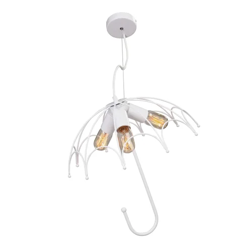 Светильник подвесной V4595-0/3S Vitaluce без плафона на 3 лампы, основание белое в стиле лофт фото 3