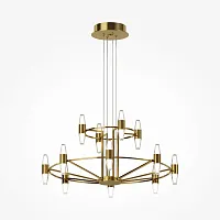 Люстра подвесная LED Arana MOD401PL-L72BS3K Maytoni белая на 1 лампу, основание латунь в стиле современный хай-тек 