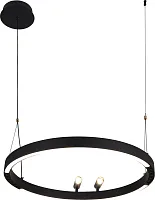Светильник подвесной LED Slinga 4474-1P F-promo чёрный 1 лампа, основание чёрное в стиле современный кольца