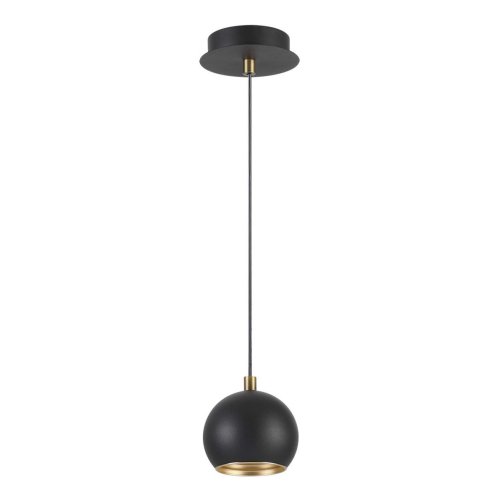 Светильник подвесной DONDOO 3635/1 Lumion чёрный 1 лампа, основание чёрное в стиле минимализм шар