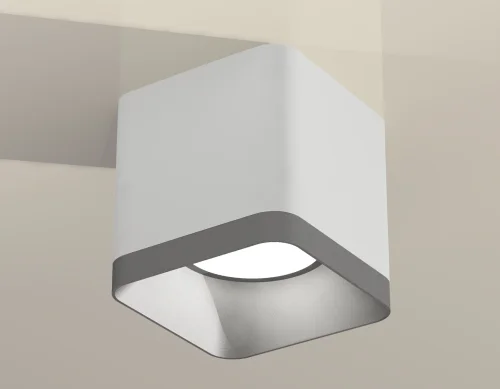 Светильник накладной XS7805003 Ambrella light белый 1 лампа, основание белое в стиле современный хай-тек квадратный фото 3