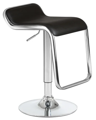 Набор 2 шт Стул барный DOBRIN CRACK (чёрный) цвет сиденья черный, цвет основания хром Dobrin, чёрный/экокожа, ножки/металл/, размеры - 680*890**** фото 3 Набор 2 шт Стул барный DOBRIN CRACK (чёрный) цвет сиденья черный, цвет основания хром Dobrin, чёрный/экокожа, ножки/металл/, размеры - 680*890**** фото 3