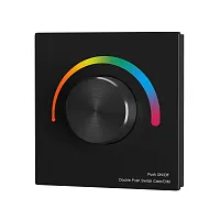 Роторная панель управления RF трехканальное 12-48VDC RGB 711028 Maytoni на 1 , основание чёрное в стиле 