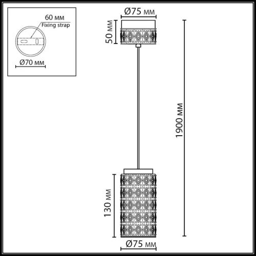 Светильник подвесной LED Lulu 5454/5L Odeon Light белый на 1 лампу, основание античное бронза латунь в стиле современный скандинавский фото 2