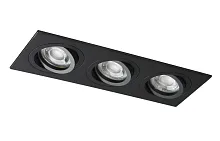 Светильник точечный CLT 002C3 BL Crystal Lux чёрный 3 лампы, основание чёрное в стиле модерн 