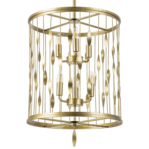 Светильник подвесной Firenze 725163 Lightstar золотой 6 ламп, основание золотое в стиле арт-деко  фото 2
