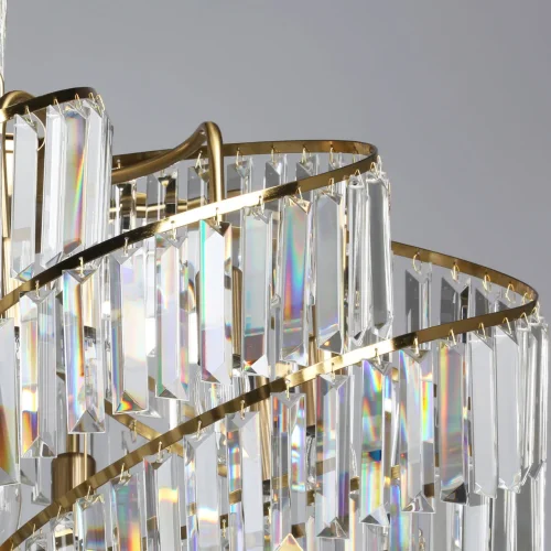 Люстра подвесная Аделард 642017010 MW-Light прозрачная на 10 ламп, основание золотое в стиле классический  фото 9