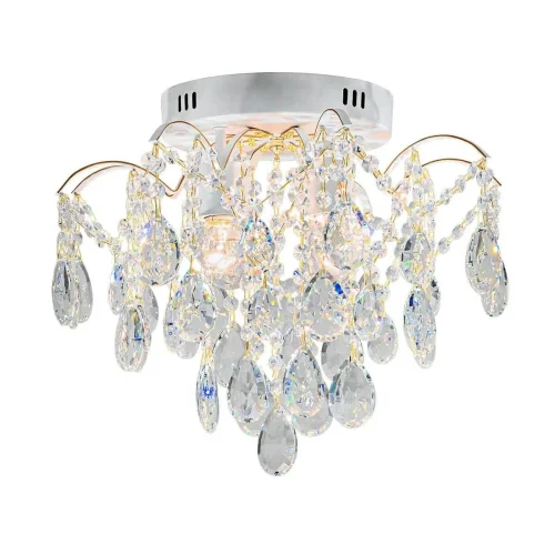 Люстра потолочная Selena 1126/4 Escada прозрачная на 4 лампы, основание белое в стиле классический 