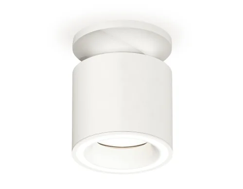 Светильник накладной XS7401063 Ambrella light белый 1 лампа, основание белое в стиле хай-тек современный круглый