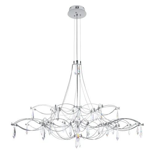 Люстра подвесная ЛЕД Мира / Mira 10590/1000 Silver Asfour LOFT IT прозрачная на 1 лампу, основание серебряное в стиле арт-деко капли Люстра подвесная ЛЕД Мира / Mira 10590/1000 Silver Asfour LOFT IT прозрачная на 1 лампу, основание серебряное в стиле арт-деко капли
