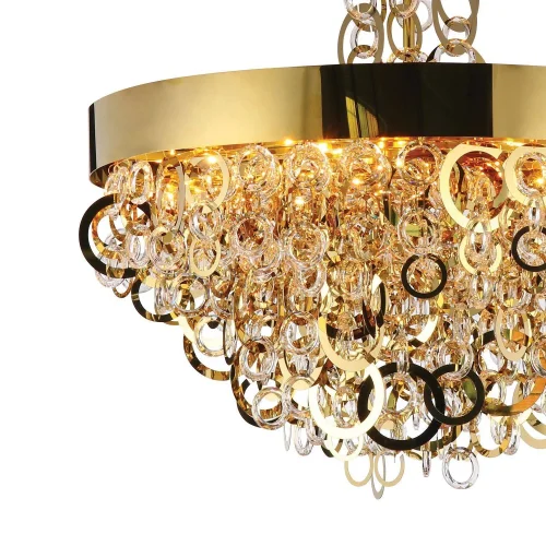 Люстра подвесная Leporem 2207-12P Favourite золотая янтарная на 12 ламп, основание золотое в стиле современный классический  фото 4