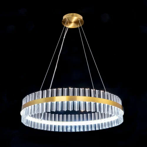 Люстра подвесная LED с пультом Рианна CL337083 Citilux прозрачная на 1 лампа, основание бронзовое в стиле современный с пультом фото 5