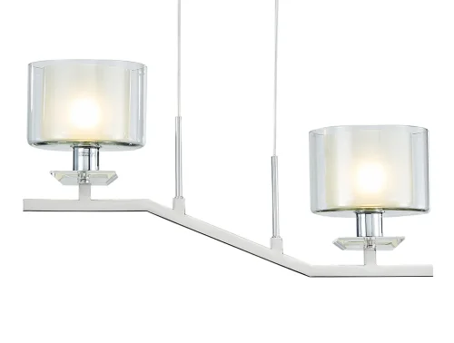 Светильник подвесной 4402/S chrome Newport прозрачный 2 лампы, основание хром в стиле американский современный классический  фото 2