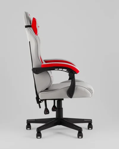 Кресло спортивное TopChairs Phantom, ткань, серо-красный УТ000039472 Stool Group, серый/текстиль, ножки/полимер/чёрный, размеры - 1250*1350***490*470 фото 5