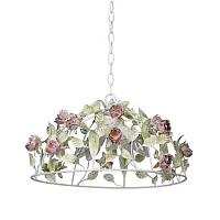 Светильник подвесной V1404/5S Vitaluce без плафона на 5 ламп, основание белое в стиле флористика 