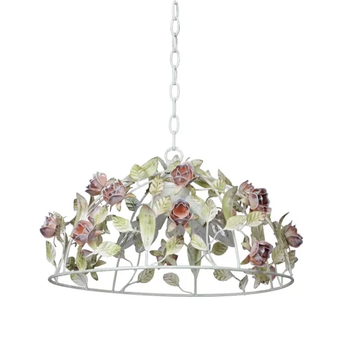 Светильник подвесной V1404/5S Vitaluce без плафона на 5 ламп, основание белое в стиле флористика 