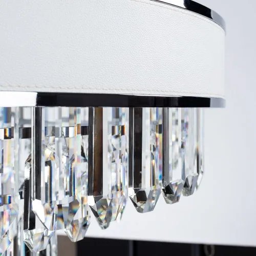 Люстра подвесная Diadem A1002LM-8CC Arte Lamp белая прозрачная на 8 ламп, основание хром в стиле классический фото 5