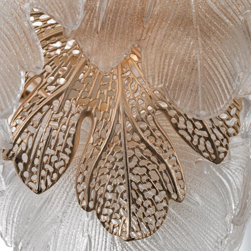 Люстра подвесная Dryad CL305160 Citilux белая прозрачная на 14 ламп, основание золотое в стиле классический флористика современный фото 6