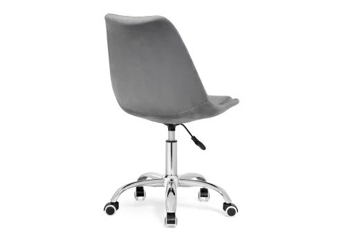 Компьютерное кресло Kolin gray fabric 15549 Woodville, серый/велюр, ножки/металл/хром, размеры - *890***490*560 фото 5