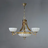 Люстра подвесная  NAVARRA 02228/3 WP AMBIENTE by BRIZZI белая на 6 ламп, основание бронзовое в стиле классический 
