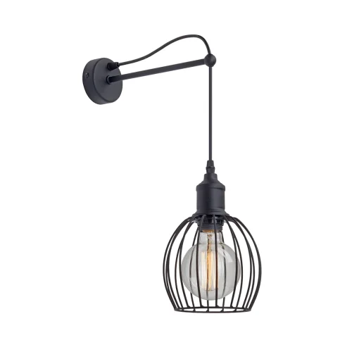 Бра V4176-1/1A Vitaluce чёрный на 1 лампу, основание чёрное в стиле лофт Бра V4176-1/1A Vitaluce чёрный на 1 лампу, основание чёрное в стиле лофт