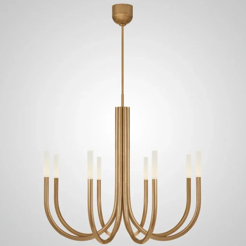 Люстра потолочная LAURA L12 193442-23 ImperiumLoft белая на 12 ламп, основание латунь в стиле современный фото 2 Люстра потолочная LAURA L12 193442-23 ImperiumLoft белая на 12 ламп, основание латунь в стиле современный фото 2