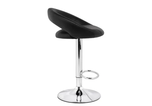 Барный стул Oazis black / chrome 15501 Woodville, чёрный/искусственная кожа, ножки/металл/хром, размеры - ****510*500 фото 3