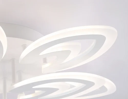 Люстра потолочная LED с пультом FA4547 Ambrella light белая на 1 лампа, основание белое в стиле современный хай-тек с пультом фото 3