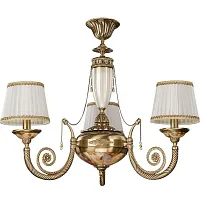 Люстра подвесная Bibione Abazur BIB-ZW-3(P/A)A Kutek белая на 3 лампы, основание бронзовое в стиле классический 