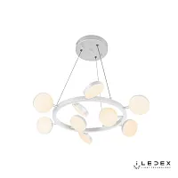 Светильник подвесной LED с пультом Totes FS-016-D9 63W WH iLedex белый 1 лампа, основание белое в стиле модерн хай-тек с пультом