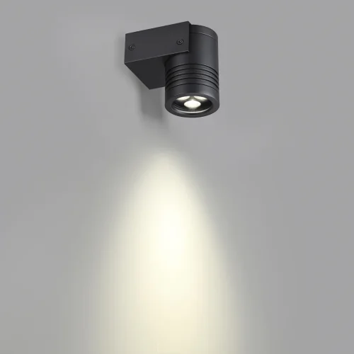 Настенный светильник LED Stima 6648/6WL Odeon Light уличный IP67 чёрный 1 лампа, плафон чёрный в стиле хай-тек LED фото 3