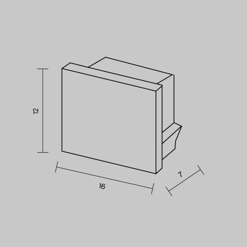 Комплект заглушек (для профиля 16×12) 10 шт., ALM-005-B-EC 642022 Maytoni цвет LED K, световой поток Lm фото 3