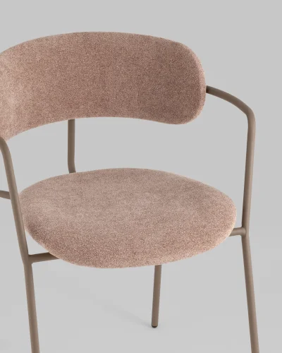 Стул Дженни букле бежевый каркас бежево-серый матовый УТ000039183 Stool Group, /, ножки//, размеры - *740***550*530 фото 5