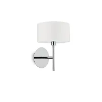 Бра WOODY AP1 BIANCO Ideal Lux белый на 1 лампу, основание хром в стиле современный 