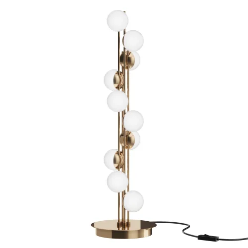 Настольная лампа LED Tessara MOD081TL-L14G3K Maytoni белая 1 лампа, основание золотое металл в стиле современный 